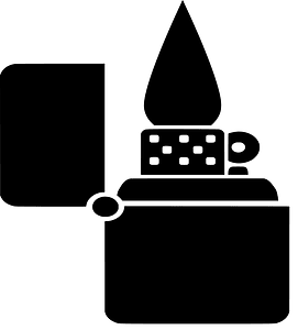 Lighter - Open and Lit