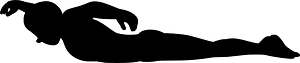 Man is swimming with butterfly stroke