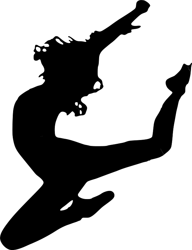 Dancer jumping in the air