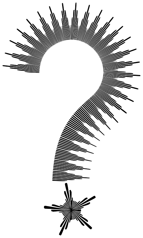 Art Deco Style Question Mark Prismatic