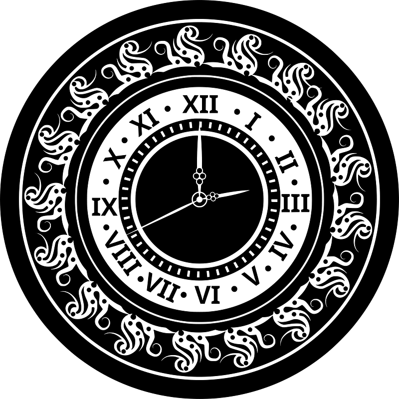 Clock roman numbers