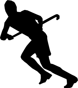 Grass hockey silhouette