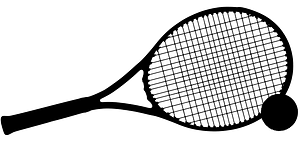 Tennis racket and ball