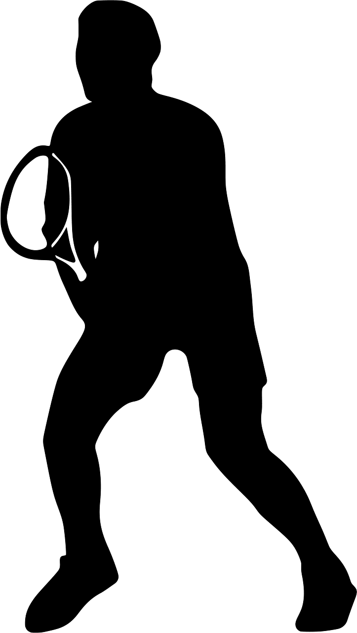 Tennis player silhouette