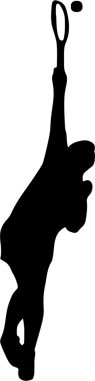 Tennis player silhouette