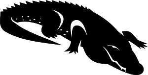 Crocodile silhouette