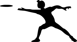 Person throwing frisbee 