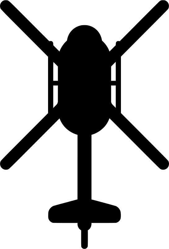 Helicopter seen from above