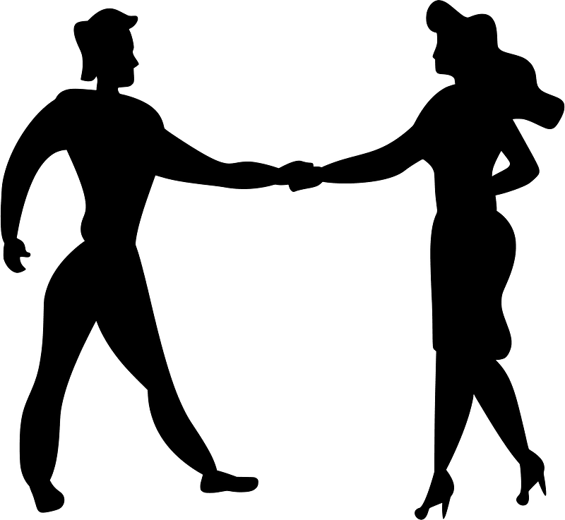 Man and woman dancing on the floor