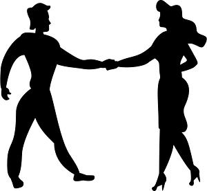 Man and woman dancing on the floor