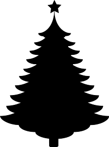 Evergreen Tree with a Star on Top