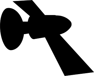 Artificial satellite in space
