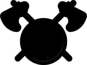 Viking shield and axe