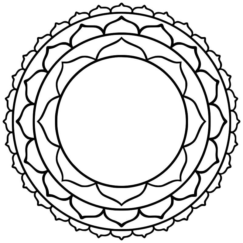 Simple lotus roundles outline