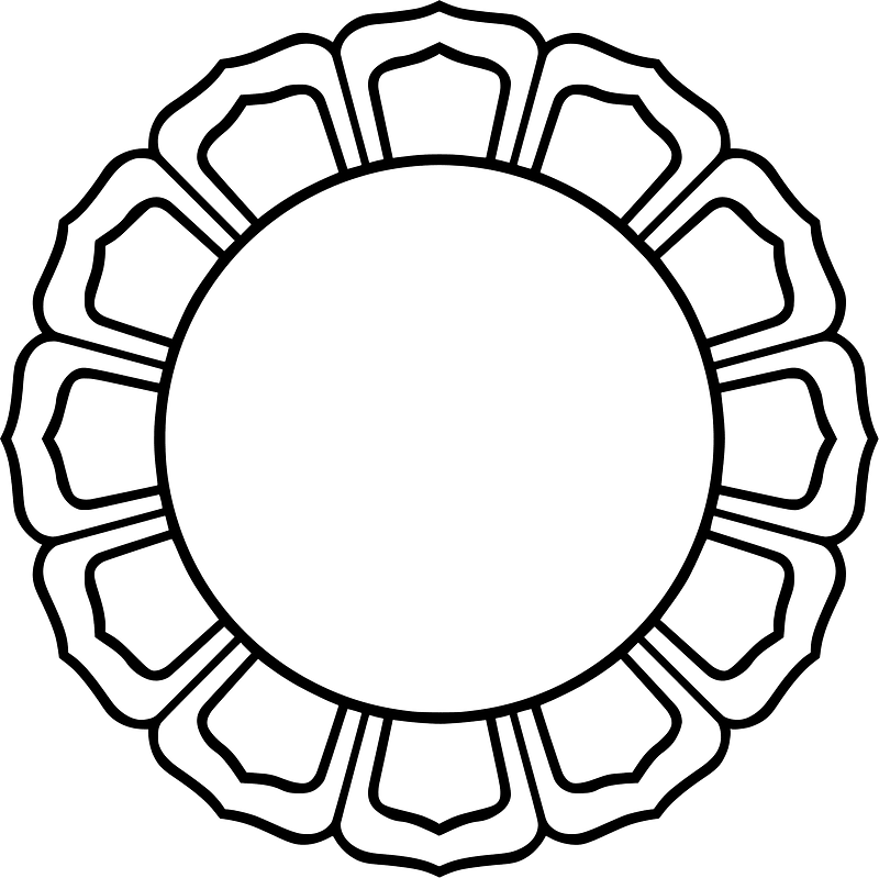 16 petal lotus circle