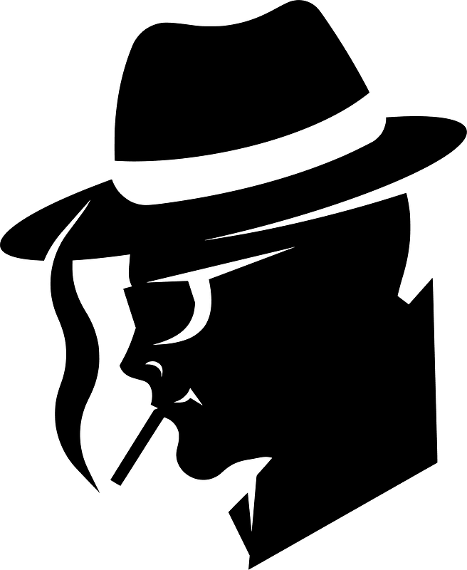 Private detective silhouette