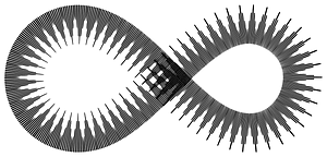 Art Deco Style Infinity Symbol Prismatic
