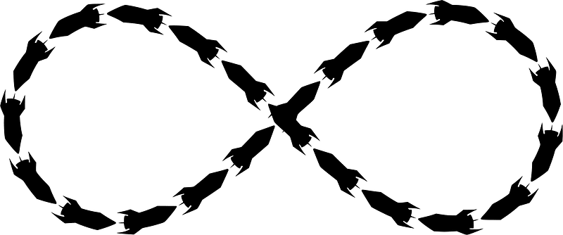Rocket Pencil Infinity Sign