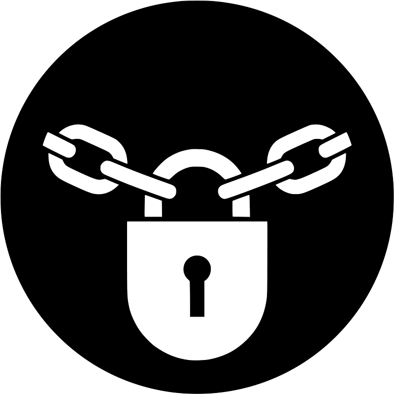 Padlock and chain icon