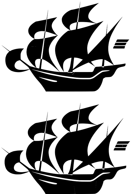 Sailing ship silhouette