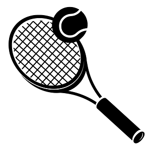 Tennis Racket and Green Ball