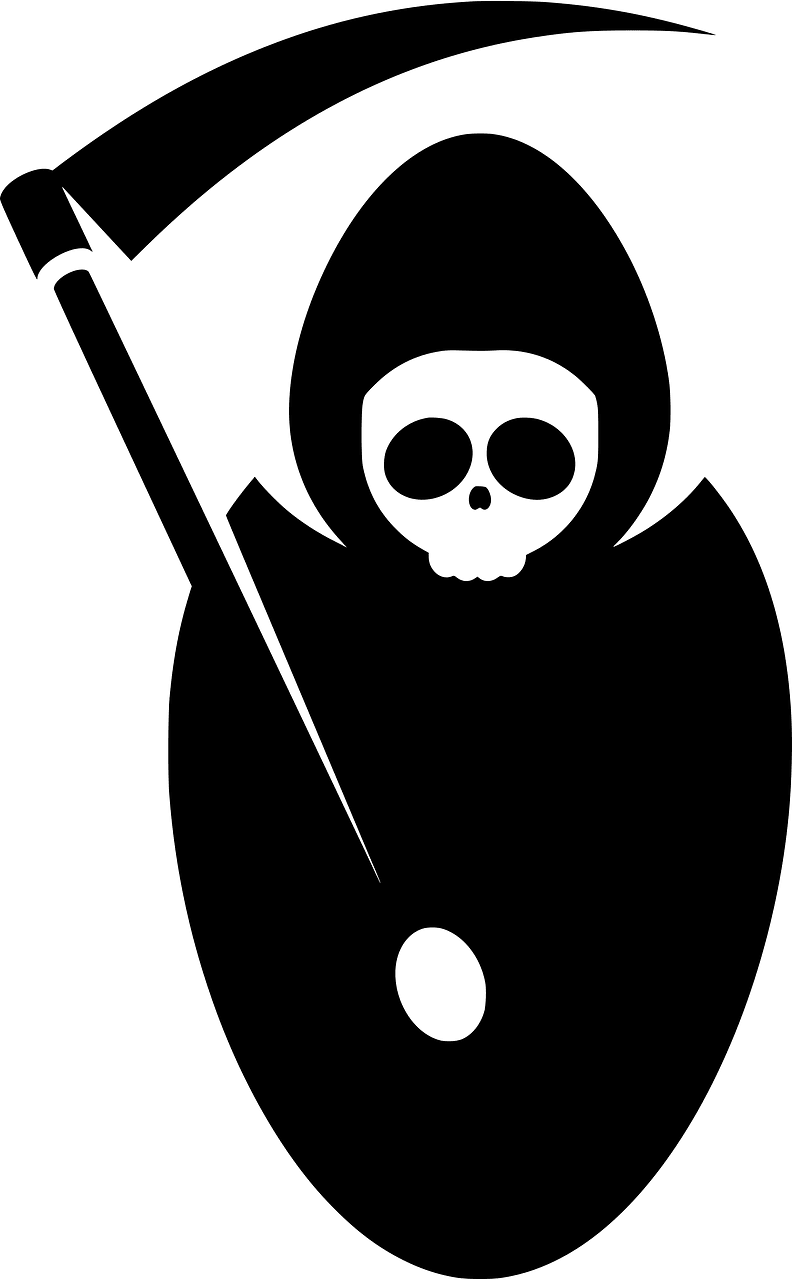 Grim reaper silhouette