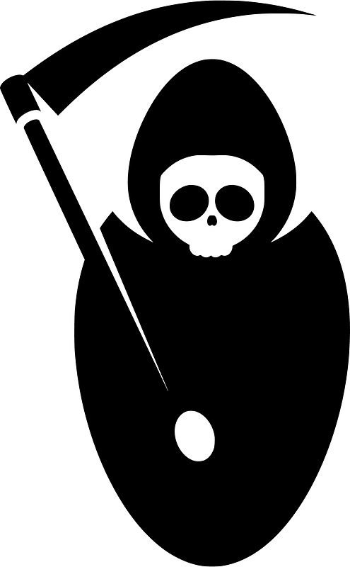 Grim reaper silhouette