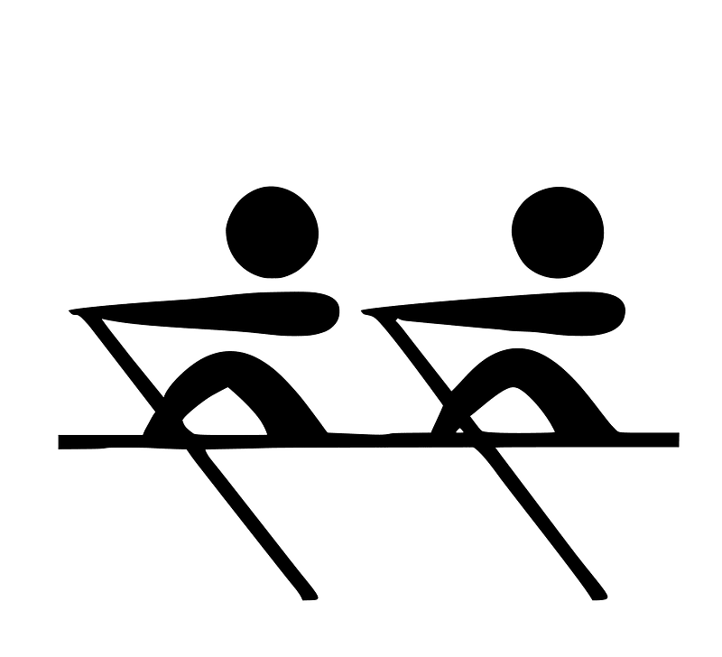 Rowing pictogram white