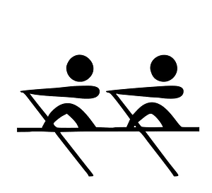 Rowing pictogram white