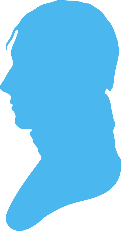 Silhouette of Man Facing Left, No. 4
