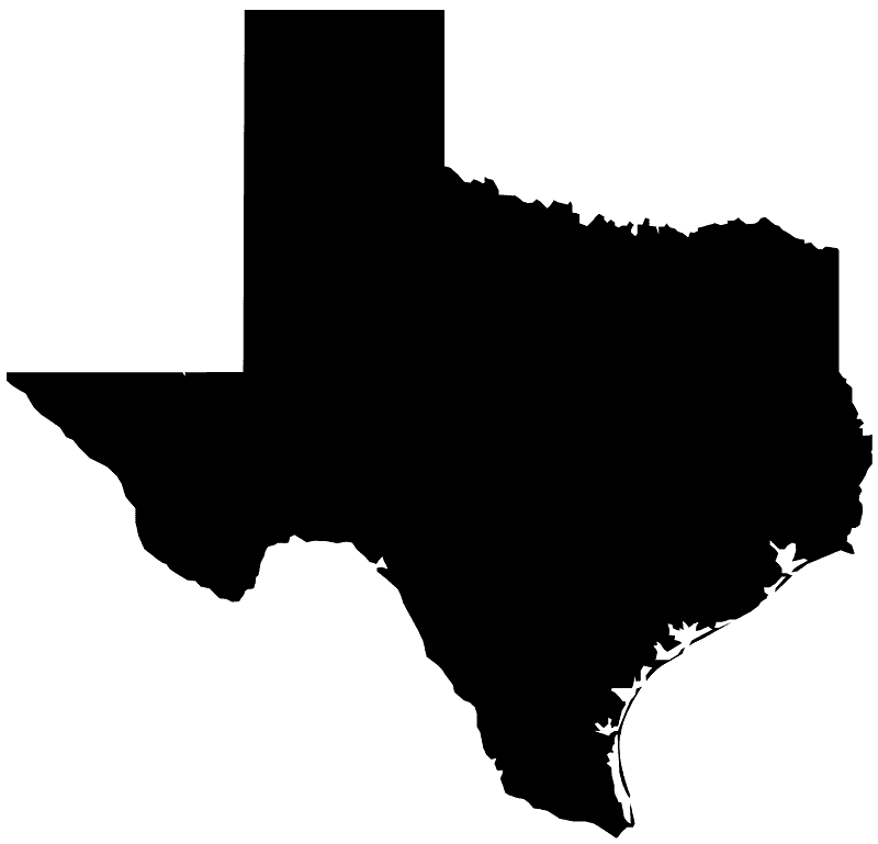 Carte du Texas - Silhouettes vectorielles gratuites sur creazilla.com