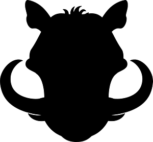 Warthog face - Free vector silhouettes on creazilla.com