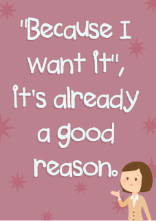 Because I want it