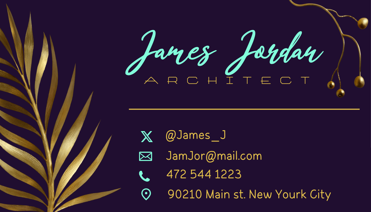 gold business card