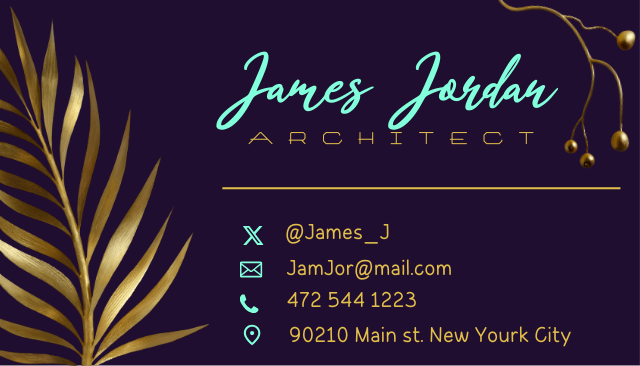 gold business card