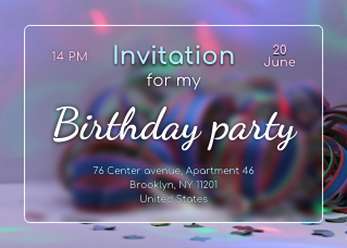 Invitation Glass effect
