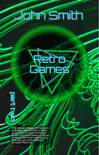 EBook cover retro neon style