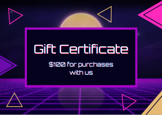 Certificate neon style