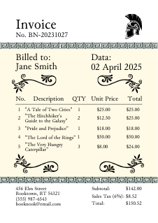 Invoice greek style