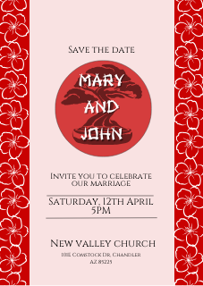 Marriage invitation japan style