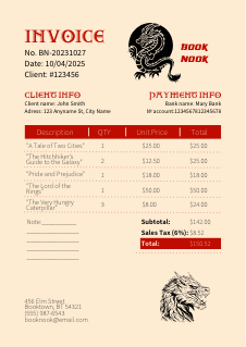 Invoice japan style