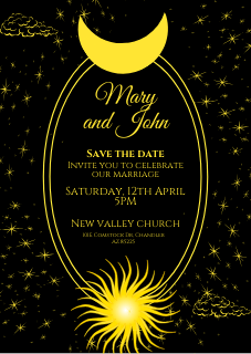 Marriage invitation mysticism style