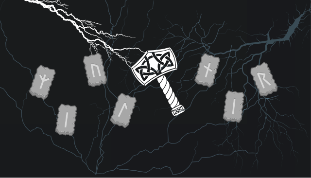 Business card viking design style