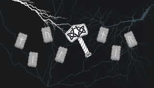 Business card viking design style
