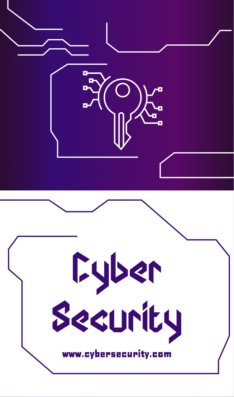 Business card cyberpunk design style
