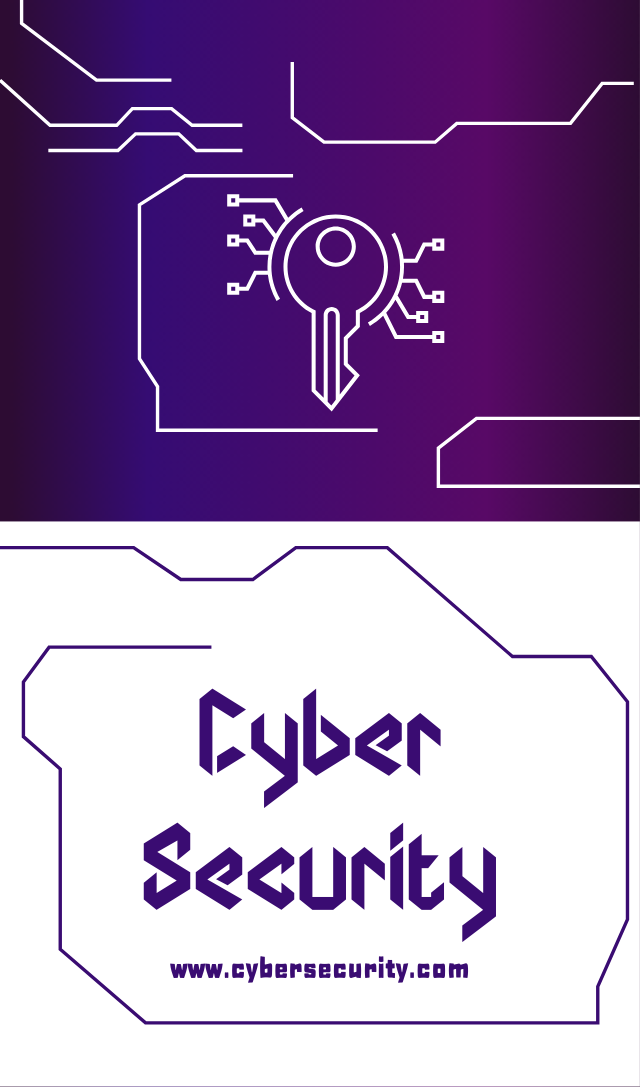 Business card cyberpunk design style