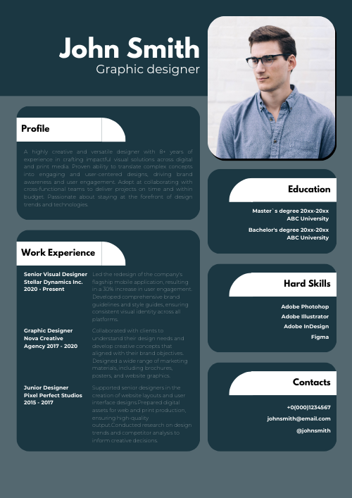 Resume futuristic design