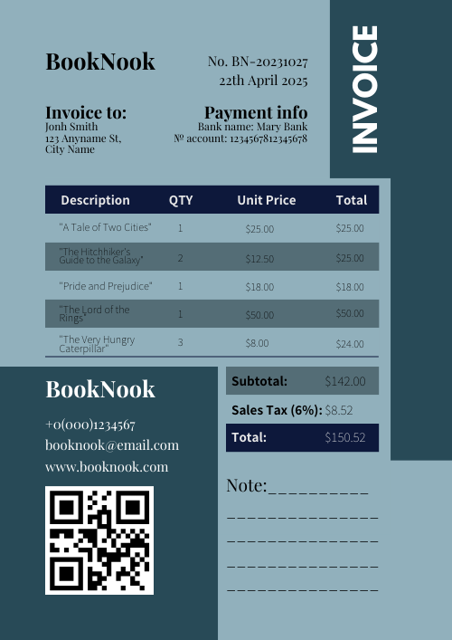 Invoice futuristic design