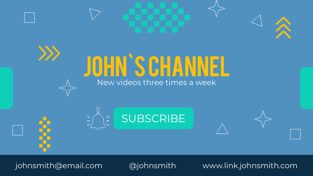 Youtube banner flat design