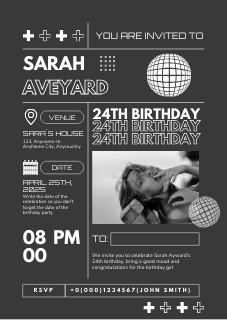 Invitation brutalism style